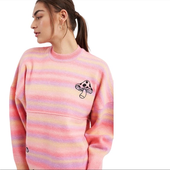NWT Spirit Jersey Psychedelic Mushroom Knit
Sweater Size unisex Med - Picture 2 of 9